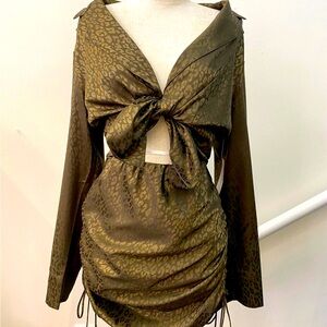 Satin 2 piece skirt Set